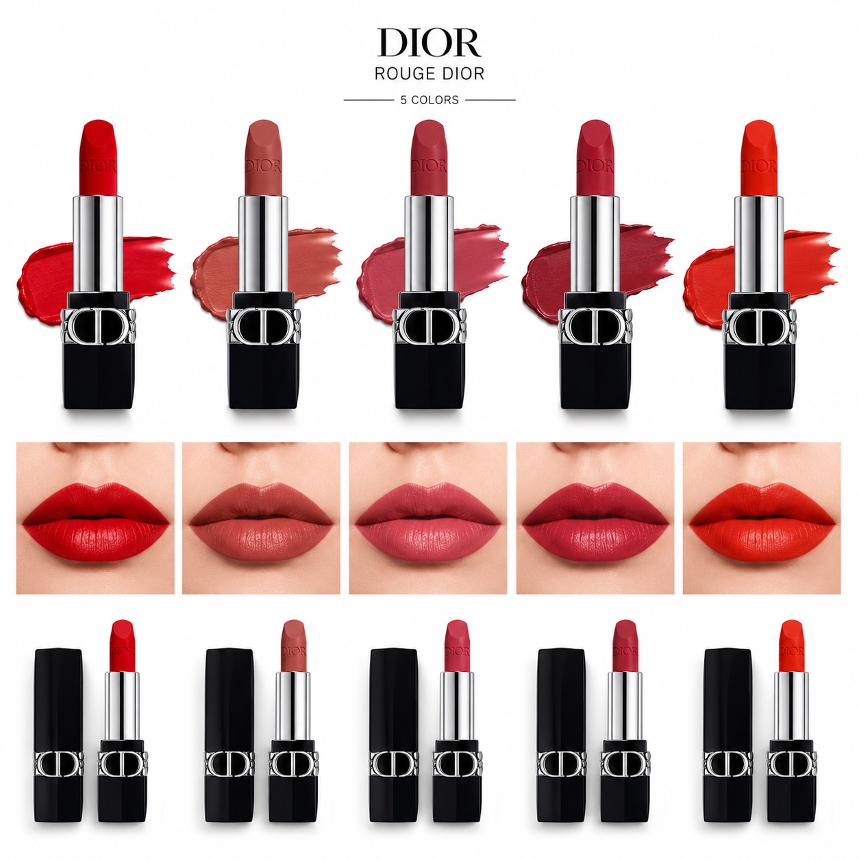 پک 5 عددی رژلب دیور مستر Dior Rouge Dior 5-Piece Lipstick Set - Image 2