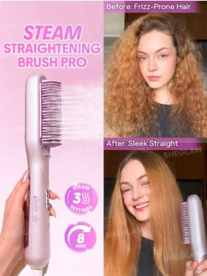 برس حرارتی مو شیگلم مدل بنفش SHEGLAM Purple Heated Hair Brush - Image 3